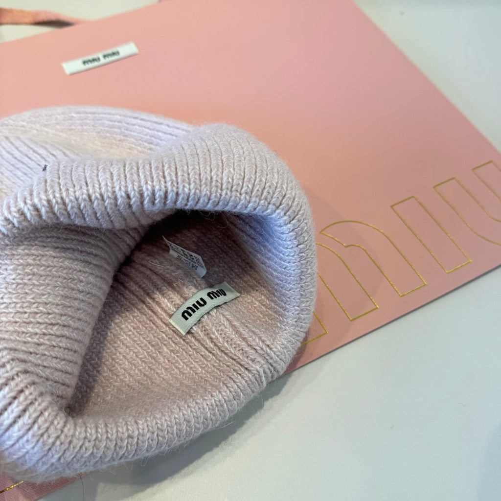 mm Knit Beanie in pink