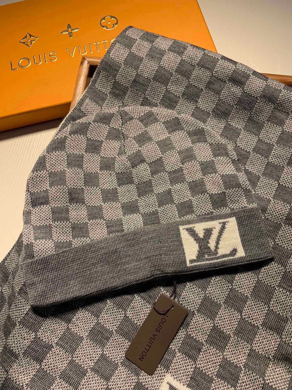 L&V Knit Beanie + Matching Scarf Set