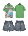 Godspeed Astronaut Graphic T-Shirt & Shorts Set — front